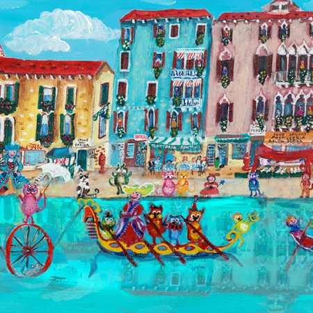 The Carneval of Cannaregio_the studio in venice_jewish art_2023